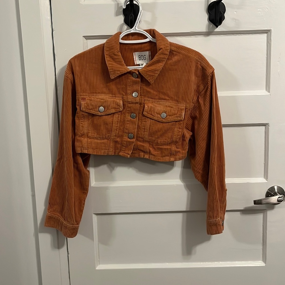 BDG NWT cropped corduroy orange jacket